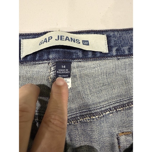 Vintage Gap Jeans Maxi Skirt Womens 14 Blue Medium Wash Y2K‎ 90s Boho Western - Picture 15 of 16